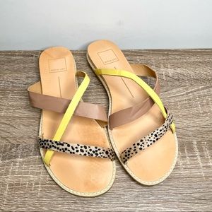 DOLCE VITA Nebi Leopard Strappy Slide Sandals 9